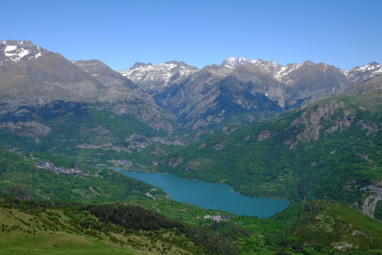 pyrenees lake landscape free photo