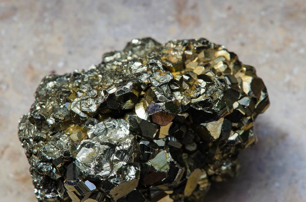 pyrite  gem  mining free photo