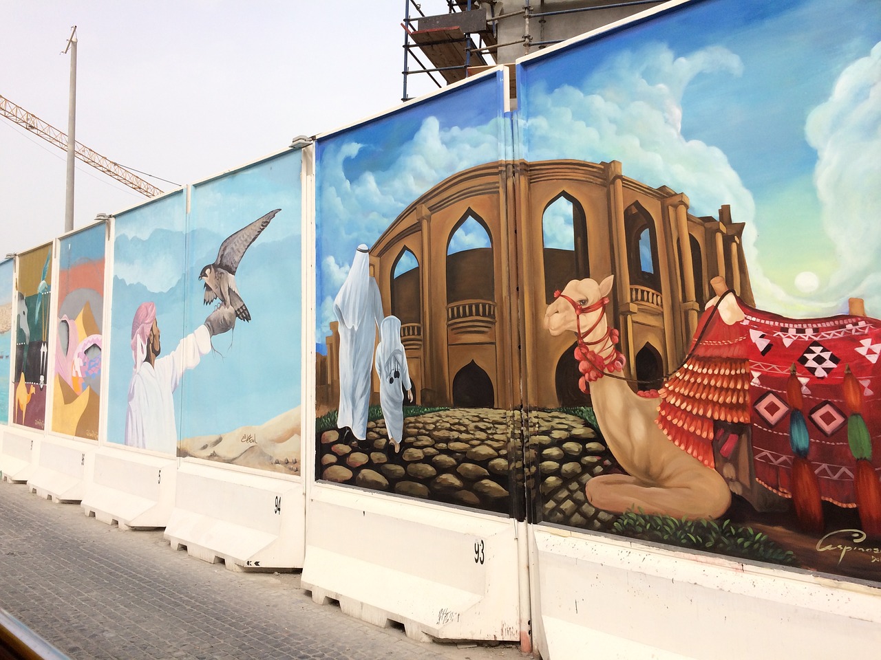 qatar city murals free photo