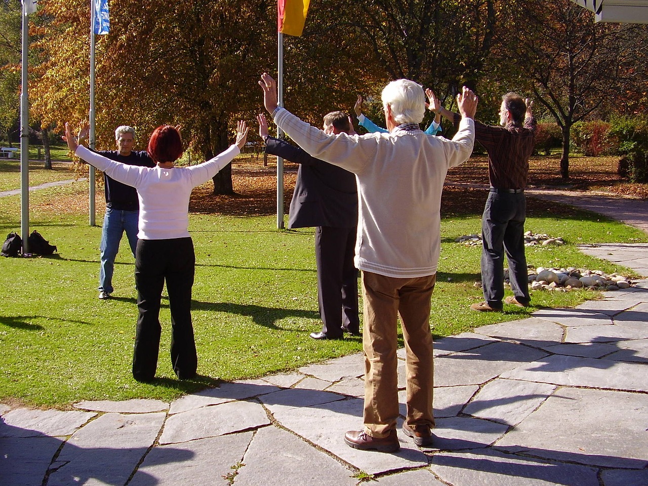 qi gong park gymnastics free photo