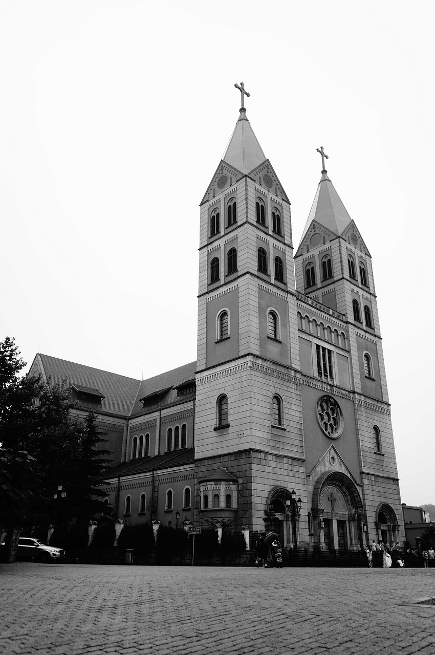 qingdao qingdao catholic church gothic architecture free photo