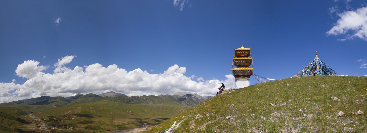 qinghai pagoda mountain free photo