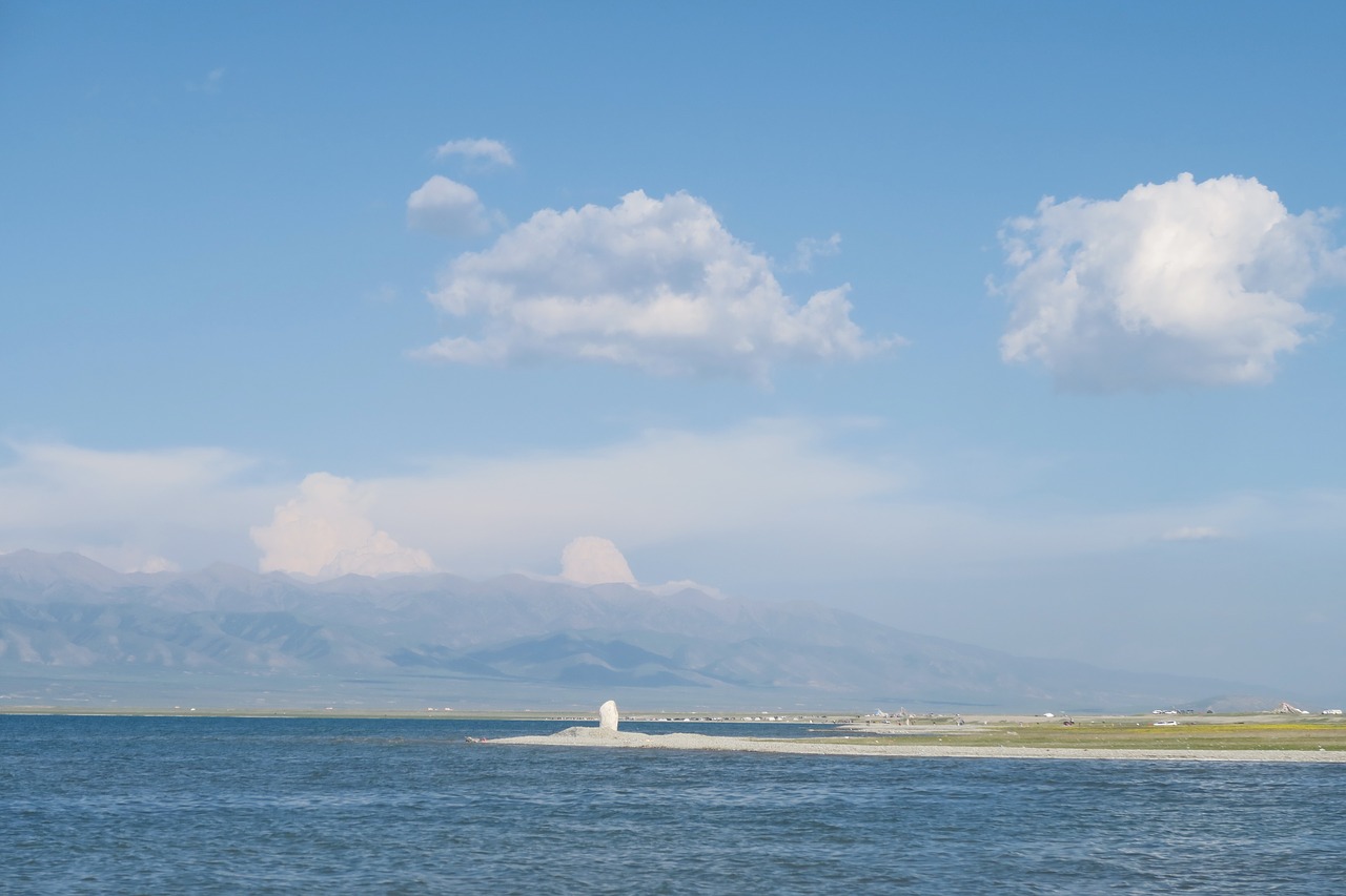 qinghai lake sky blue free photo