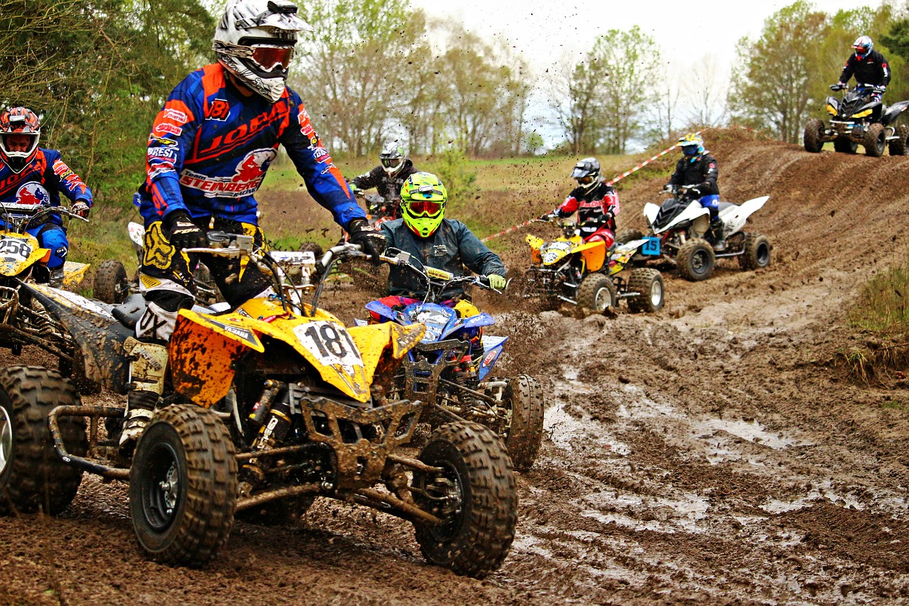 quad mud race free photo