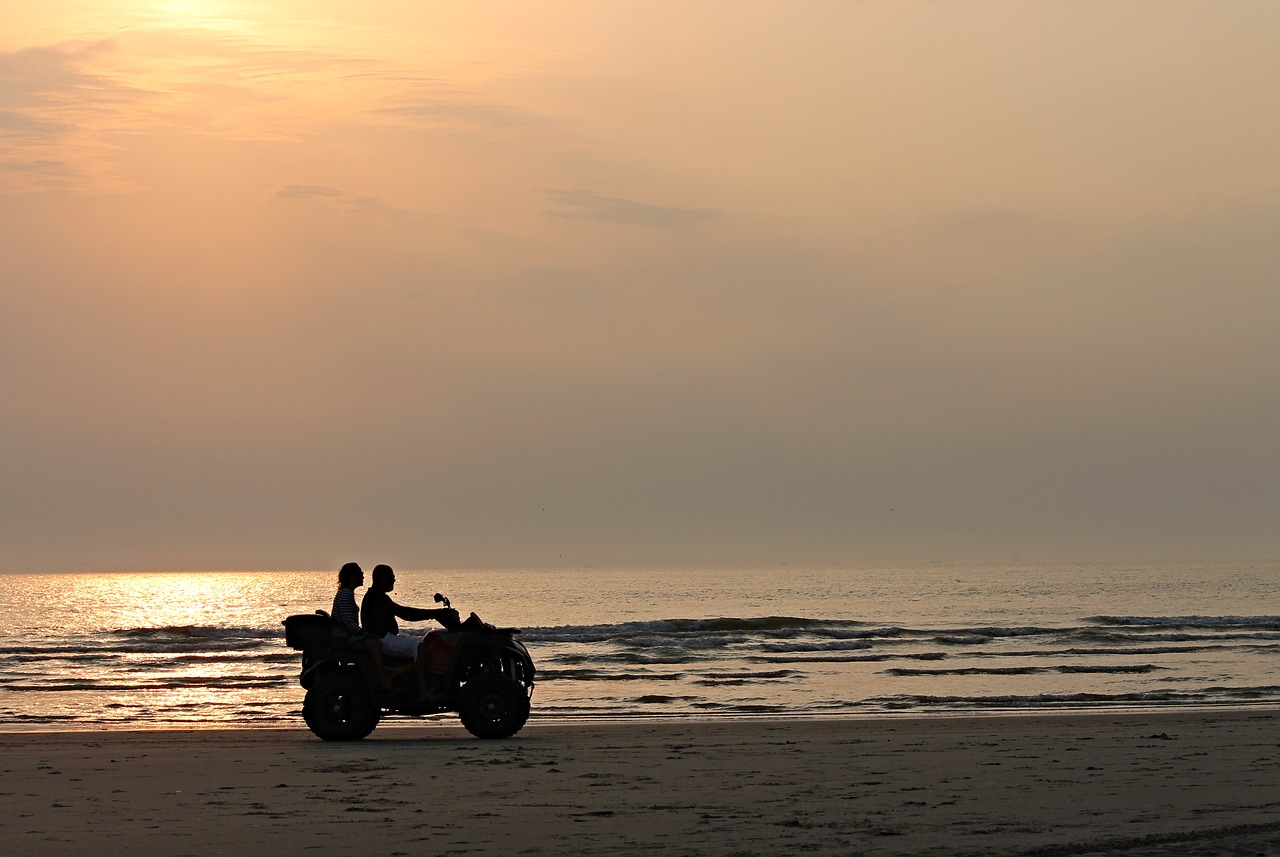 quad evening beach free photo