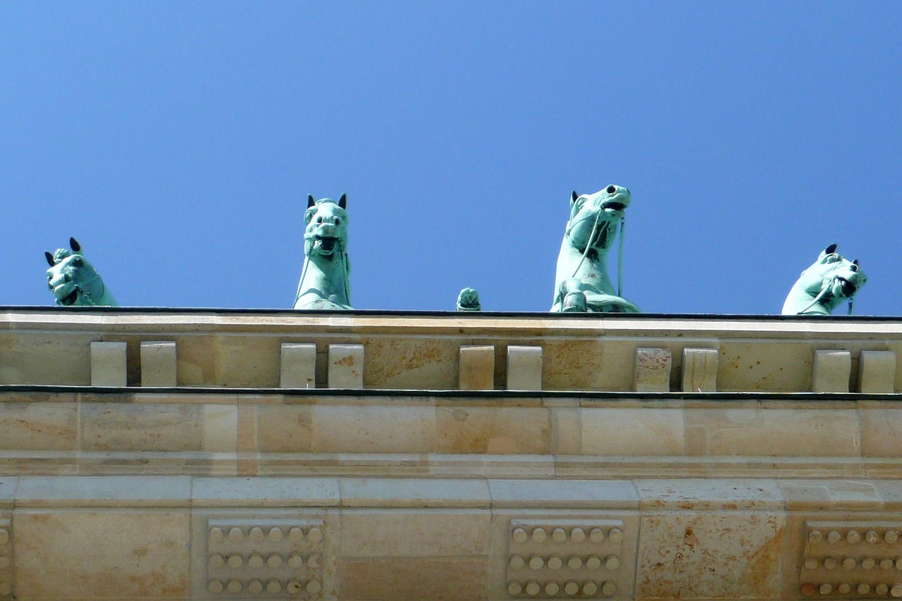 quadriga brandenburg gate berlin free photo