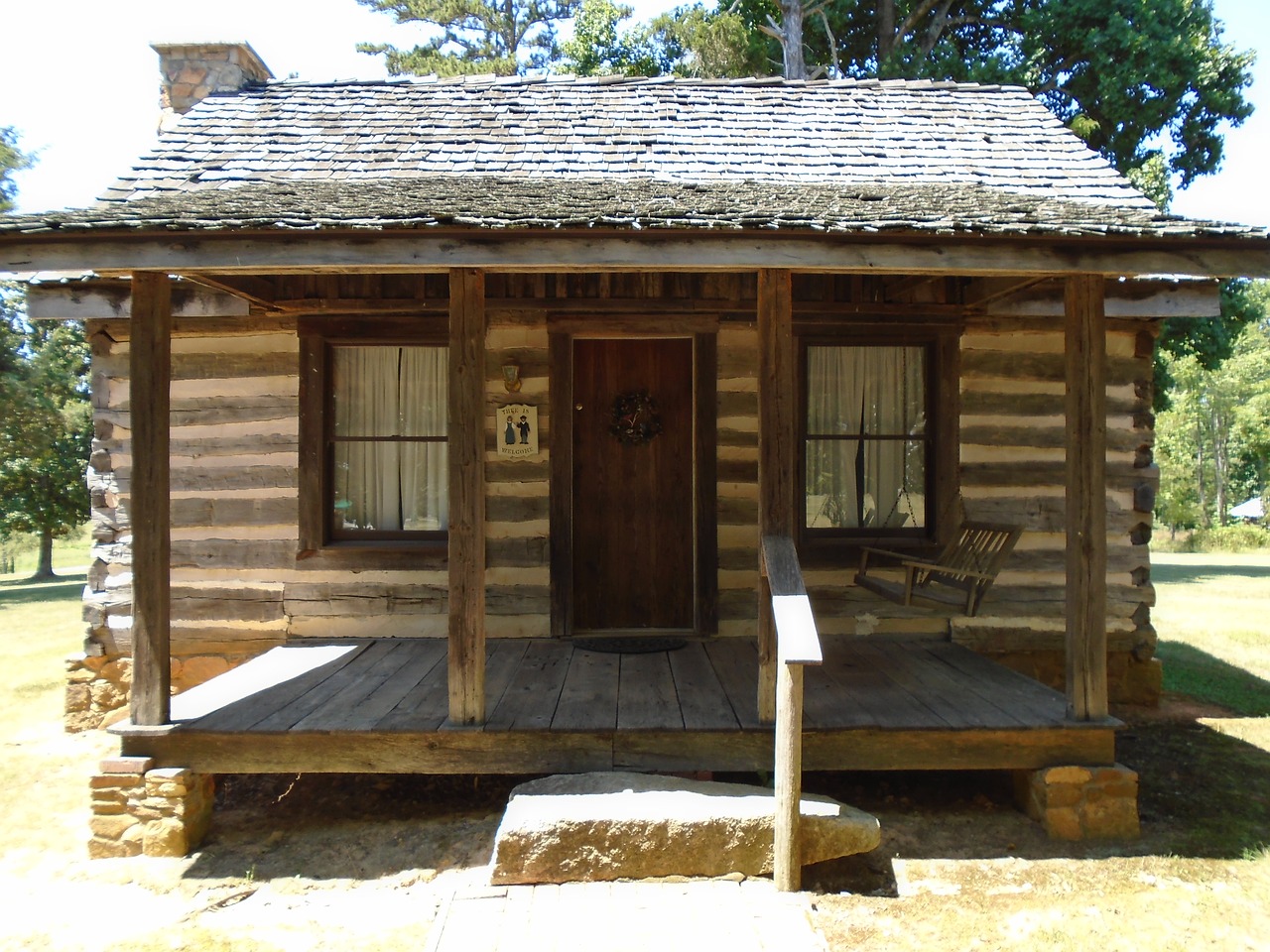 quaker log cabin free photo