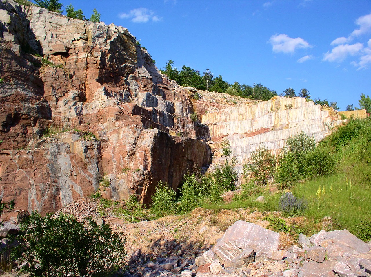 quarry rock limestone free photo