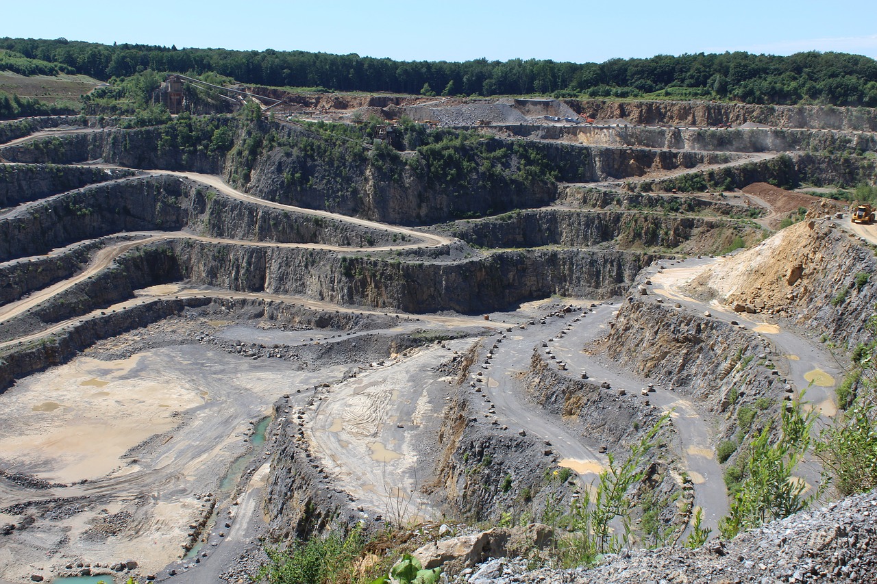 quarry open pit mining removal free photo
