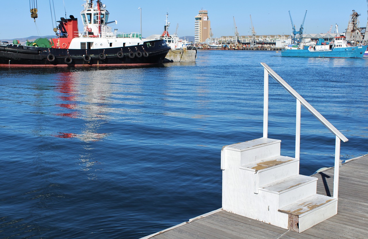 quay wall stairs sea free photo