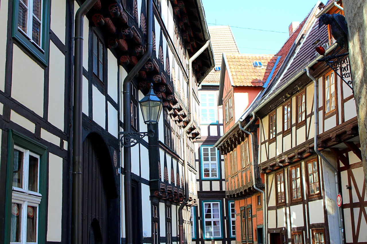 quedlinburg truss facade free photo