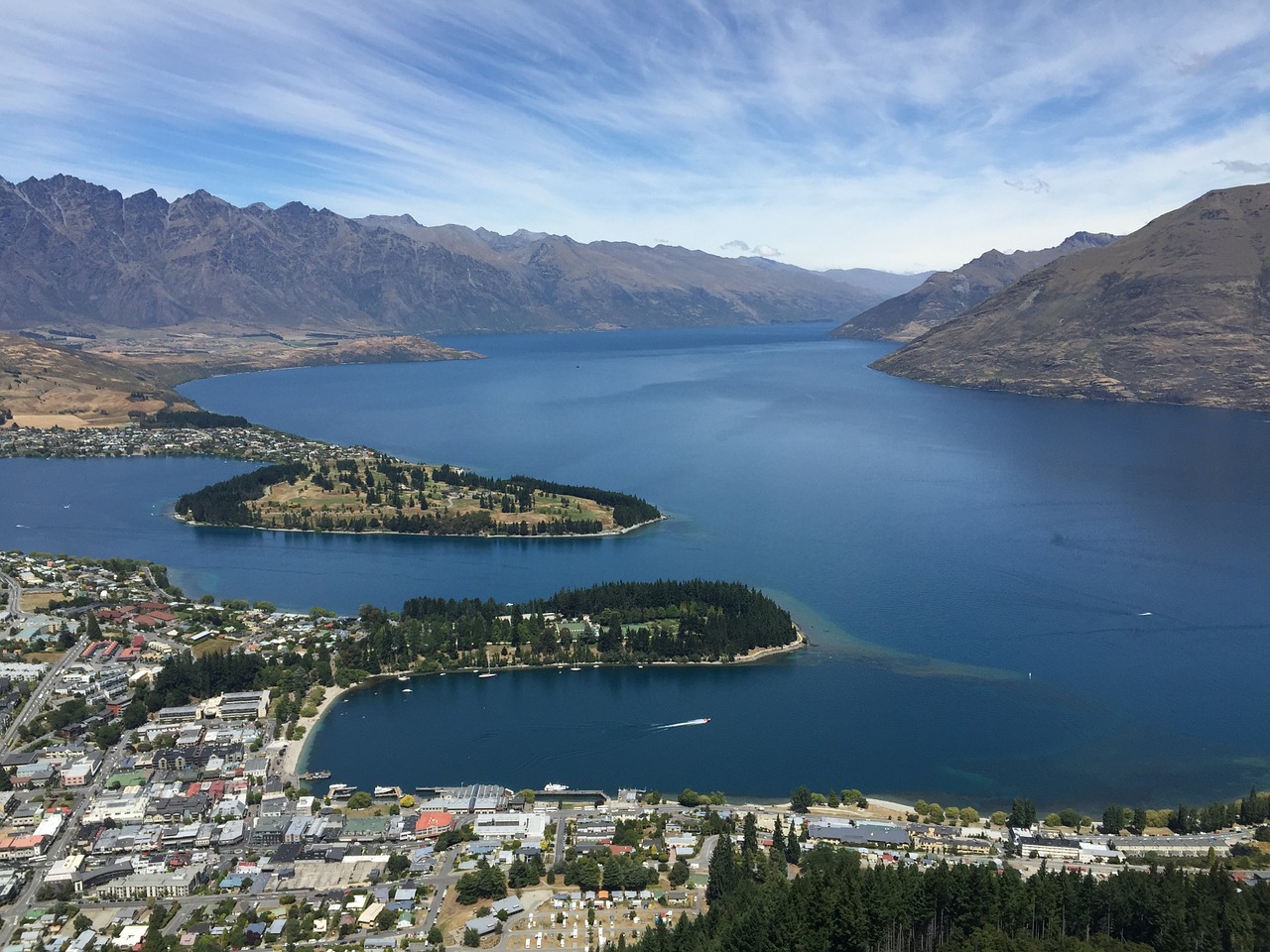 queenstown lake city free photo