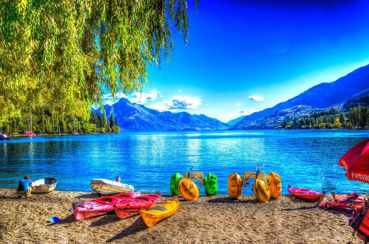 queenstown beach new zealand free photo