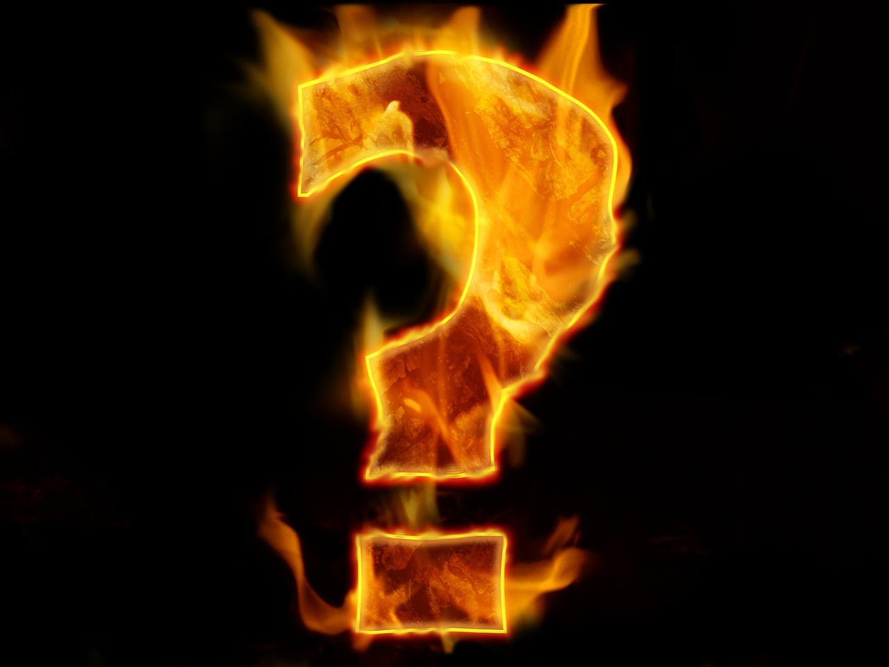 question question mark fire free photo