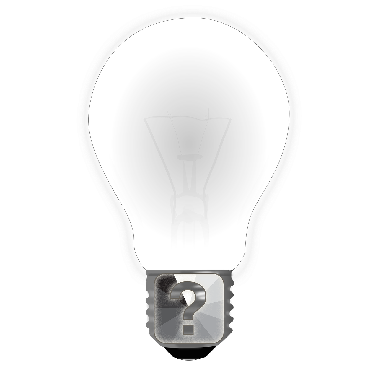 question bulb idea free photo