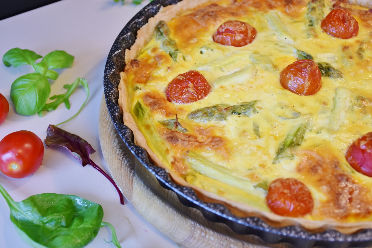 quiche vegetable cake tomatoes free photo