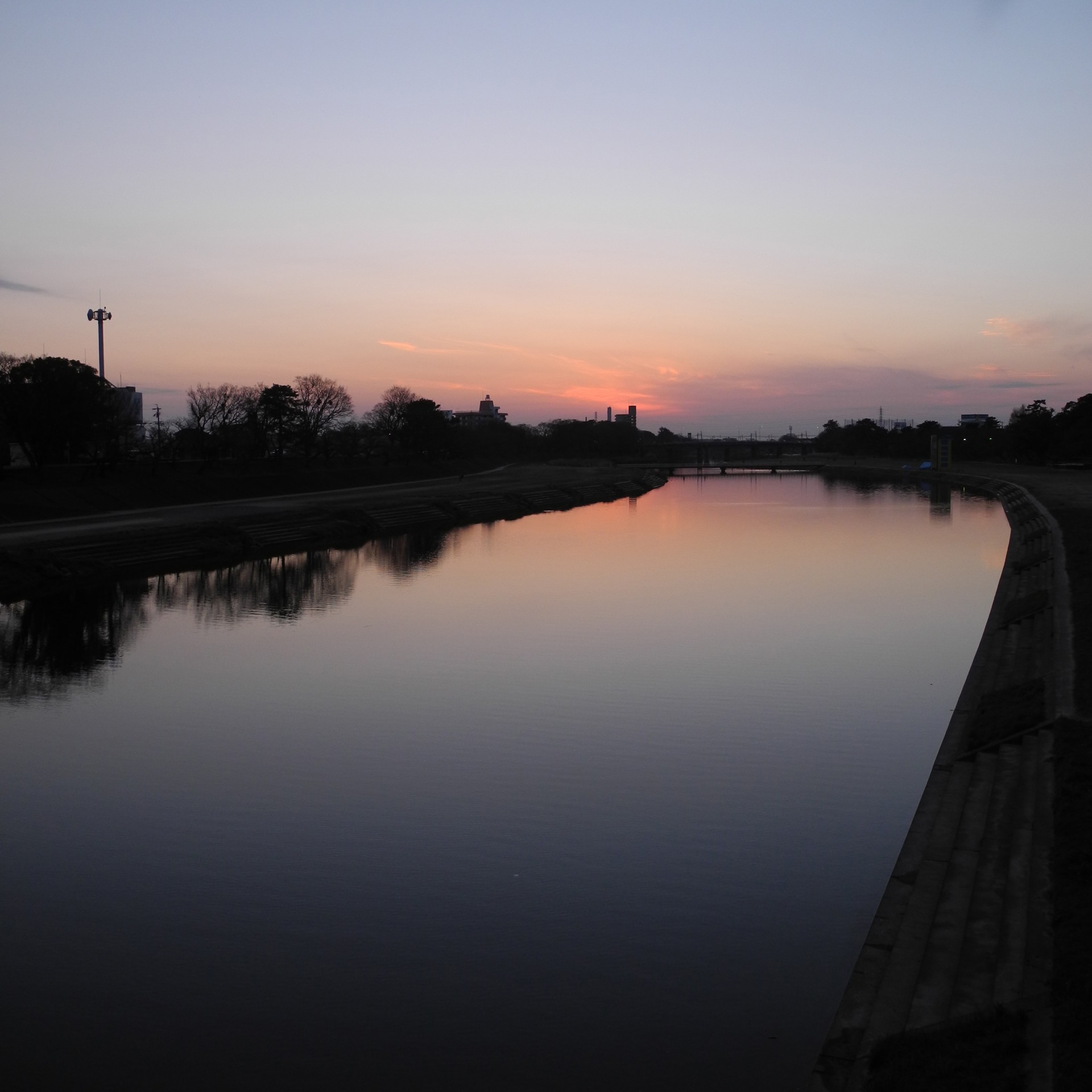 river ｔwilight sunset free photo