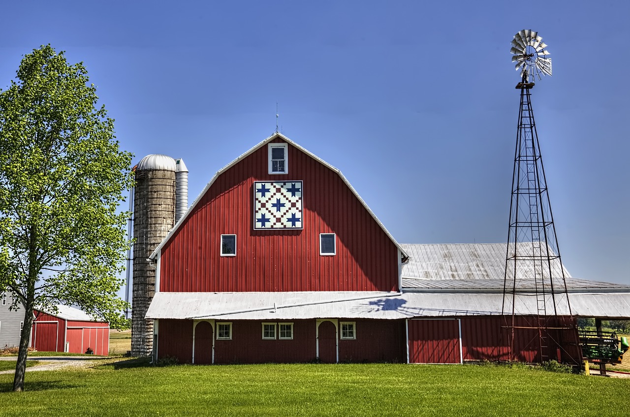 quilt quilt barn windmill free photo