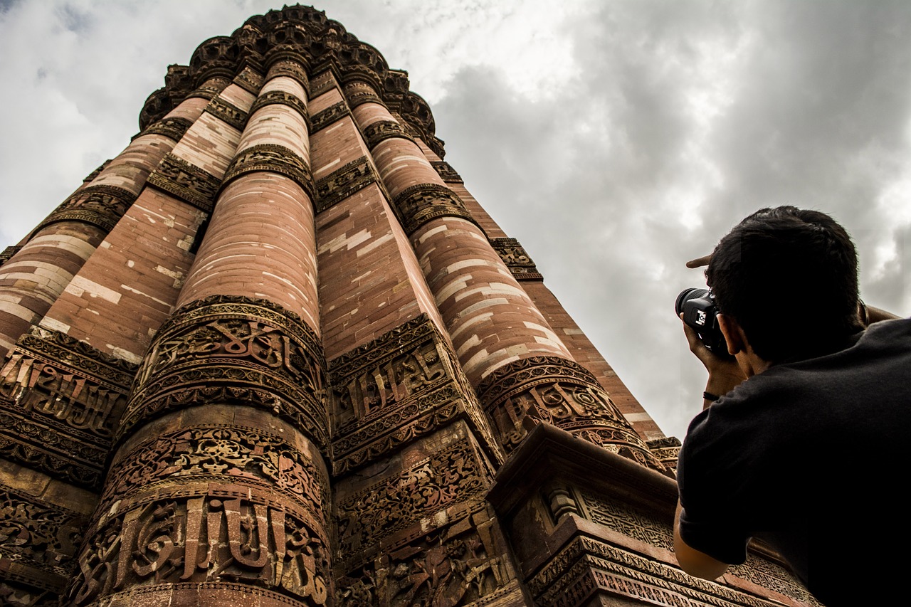 qutub minar heritage monument free photo