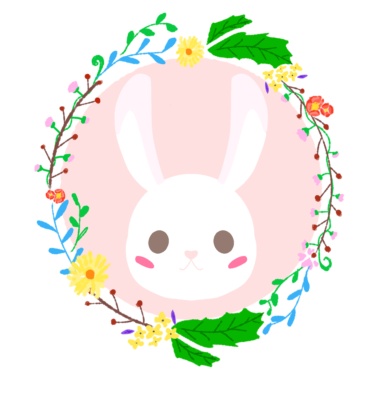 rabbit wreath corolla free photo