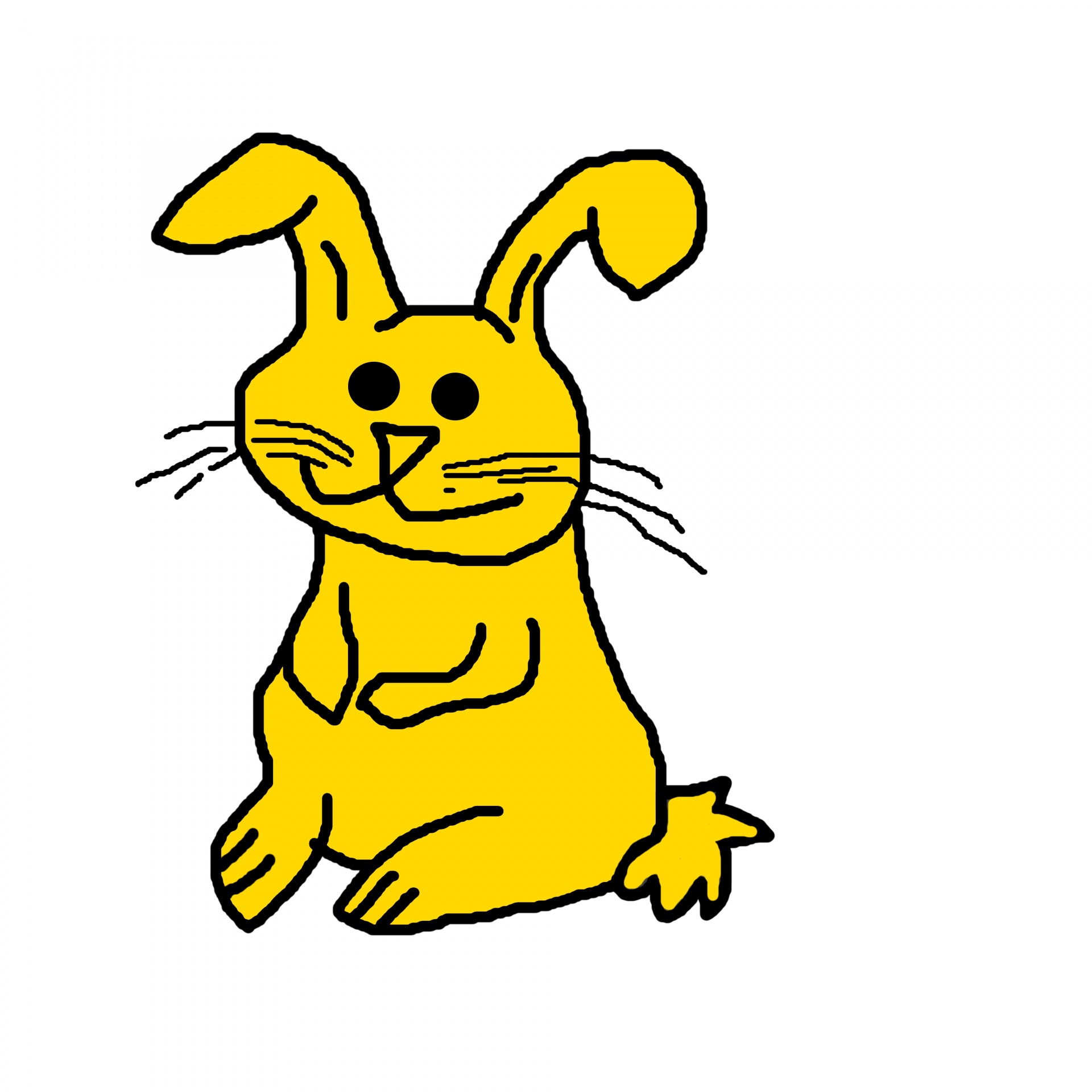 simple yellow rabbit free photo