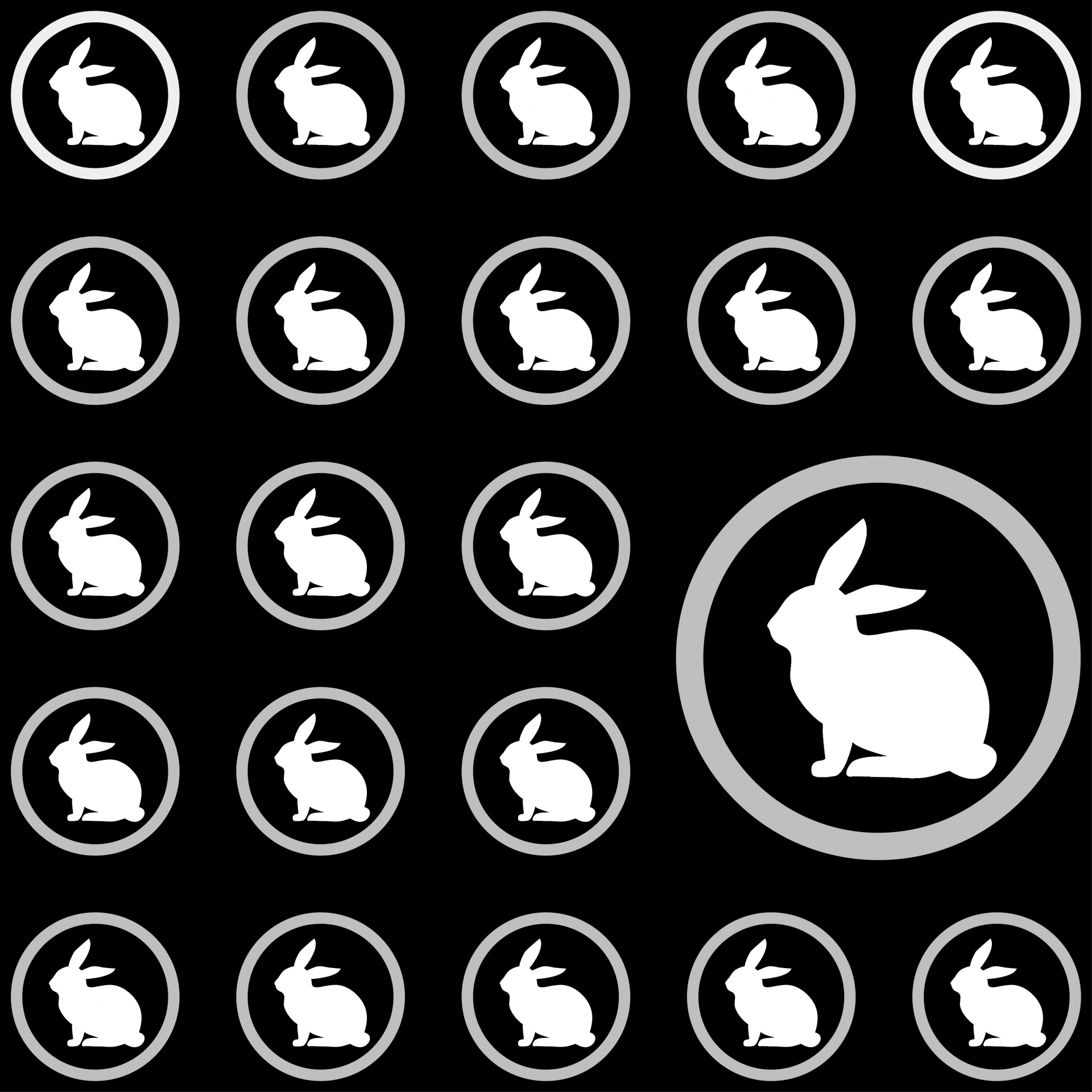 rabbit rabbits silhouette free photo
