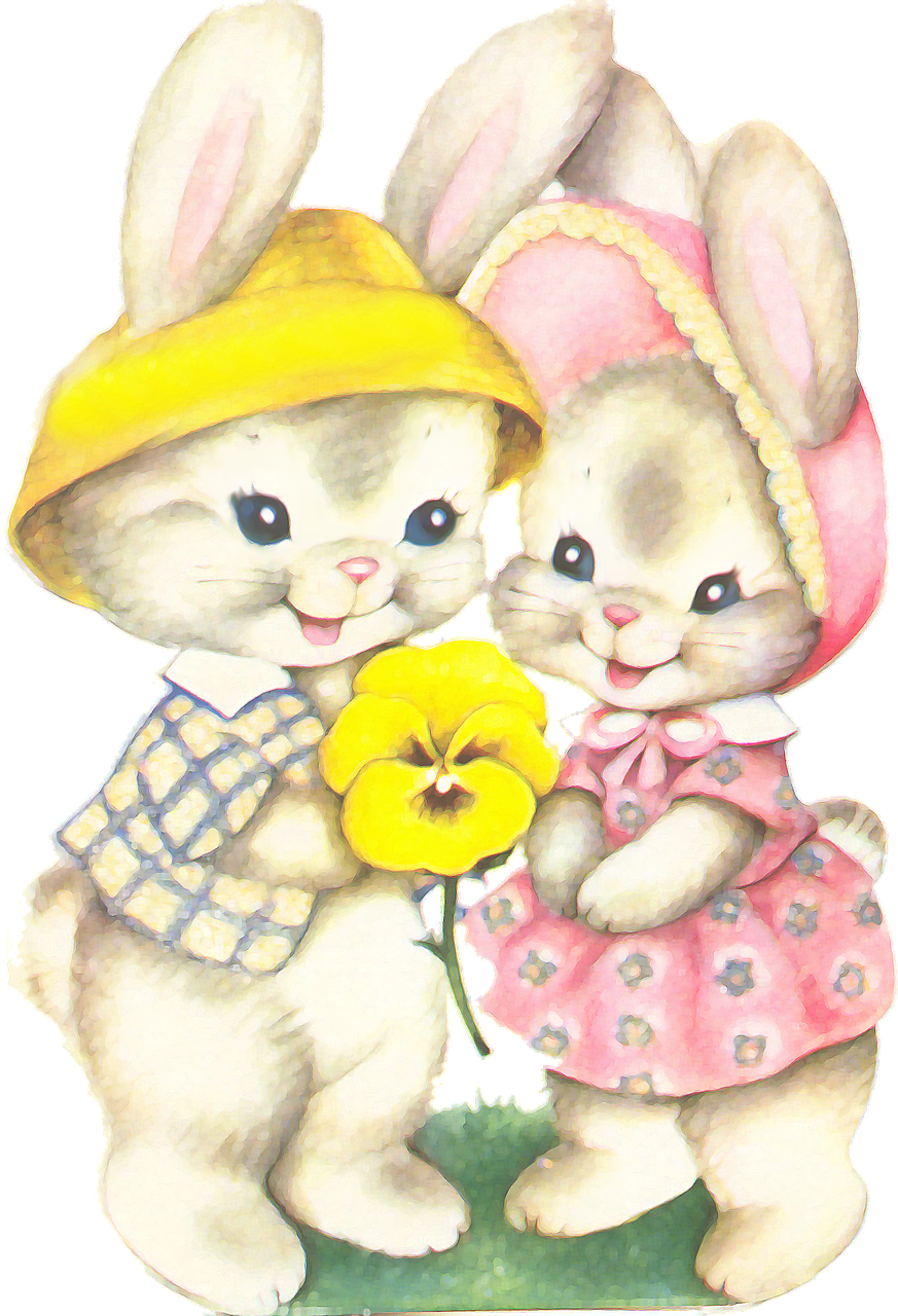 rabbits easter casal free photo