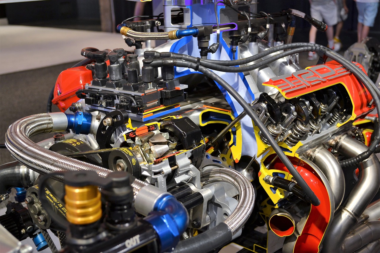 race car engine super charged piston free photo