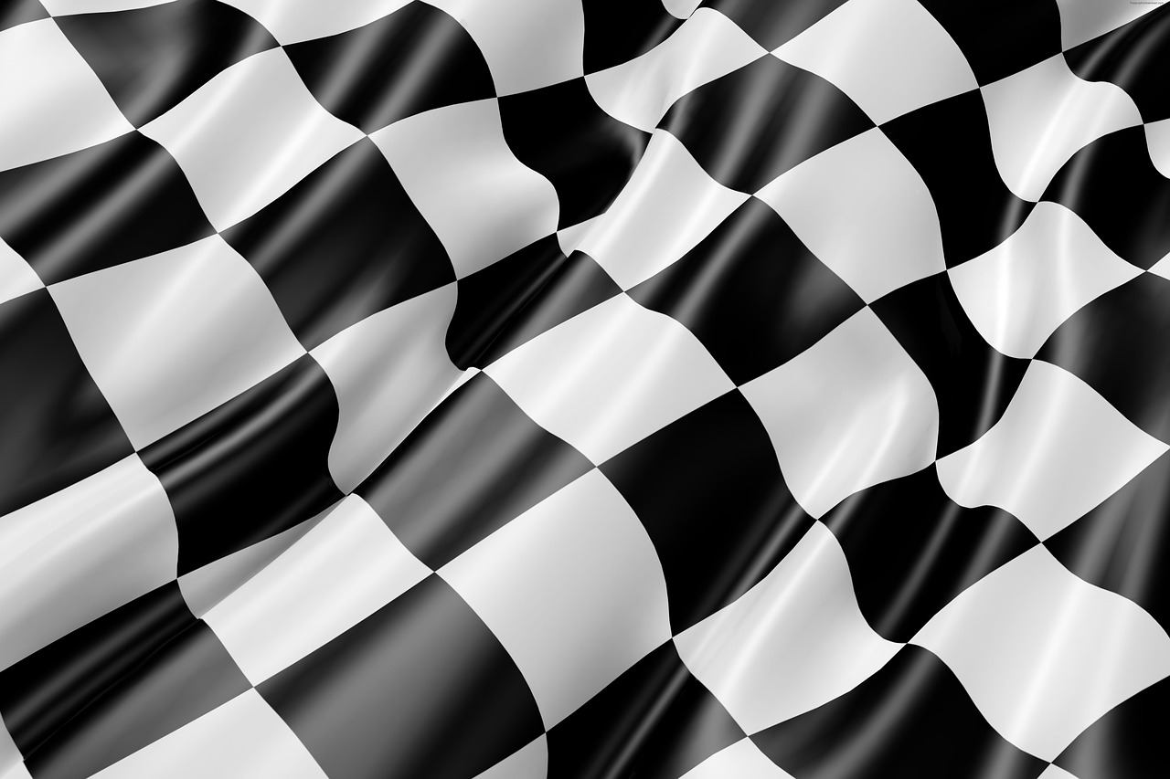race track flag flag black and white free photo