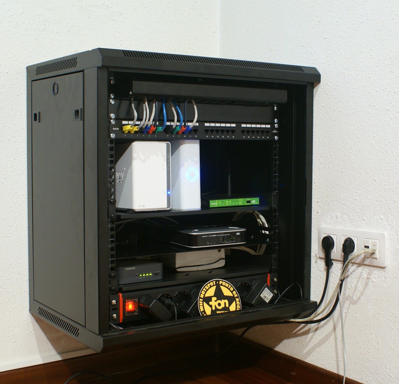 rack cabinet computing router free photo