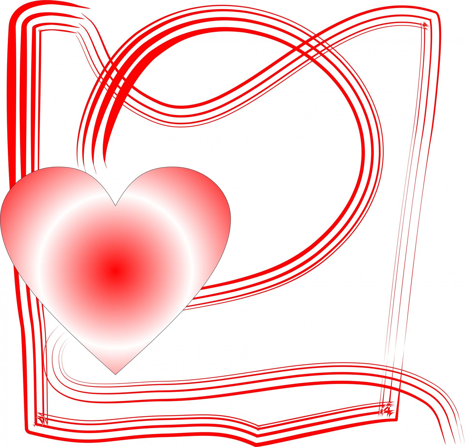 radial heart red free photo
