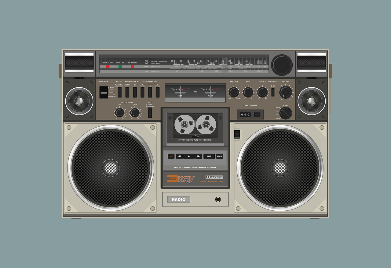 radio cassette  speaker  sound free photo