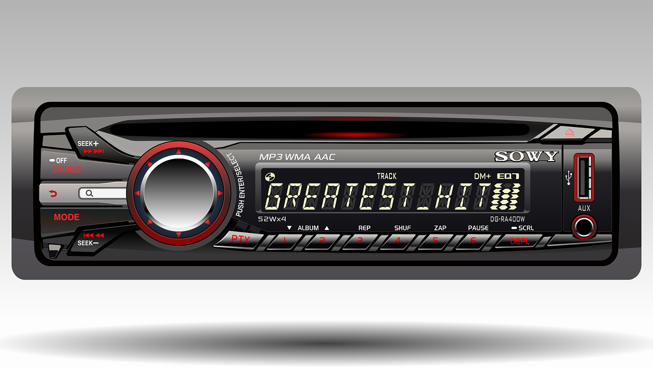 radio for car technology realistic free photo