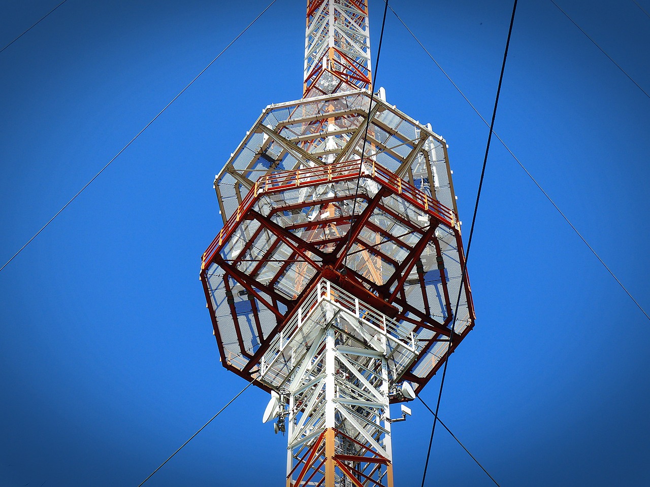 radio mast transmission tower platform free photo