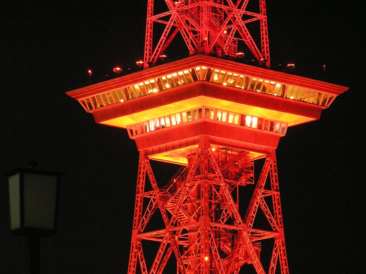 radio tower berlin night free photo