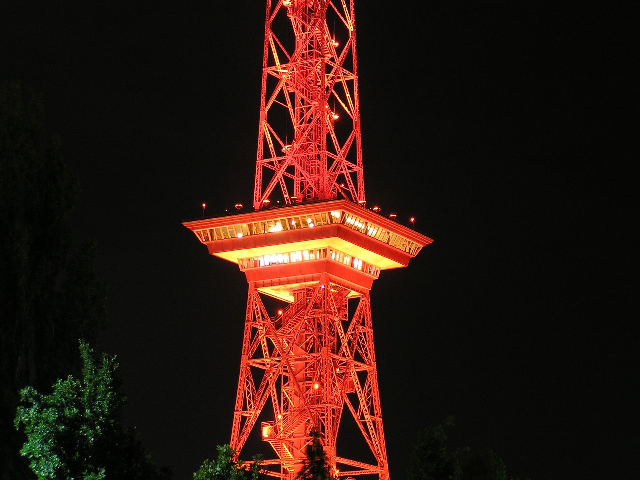 radio tower berlin night free photo