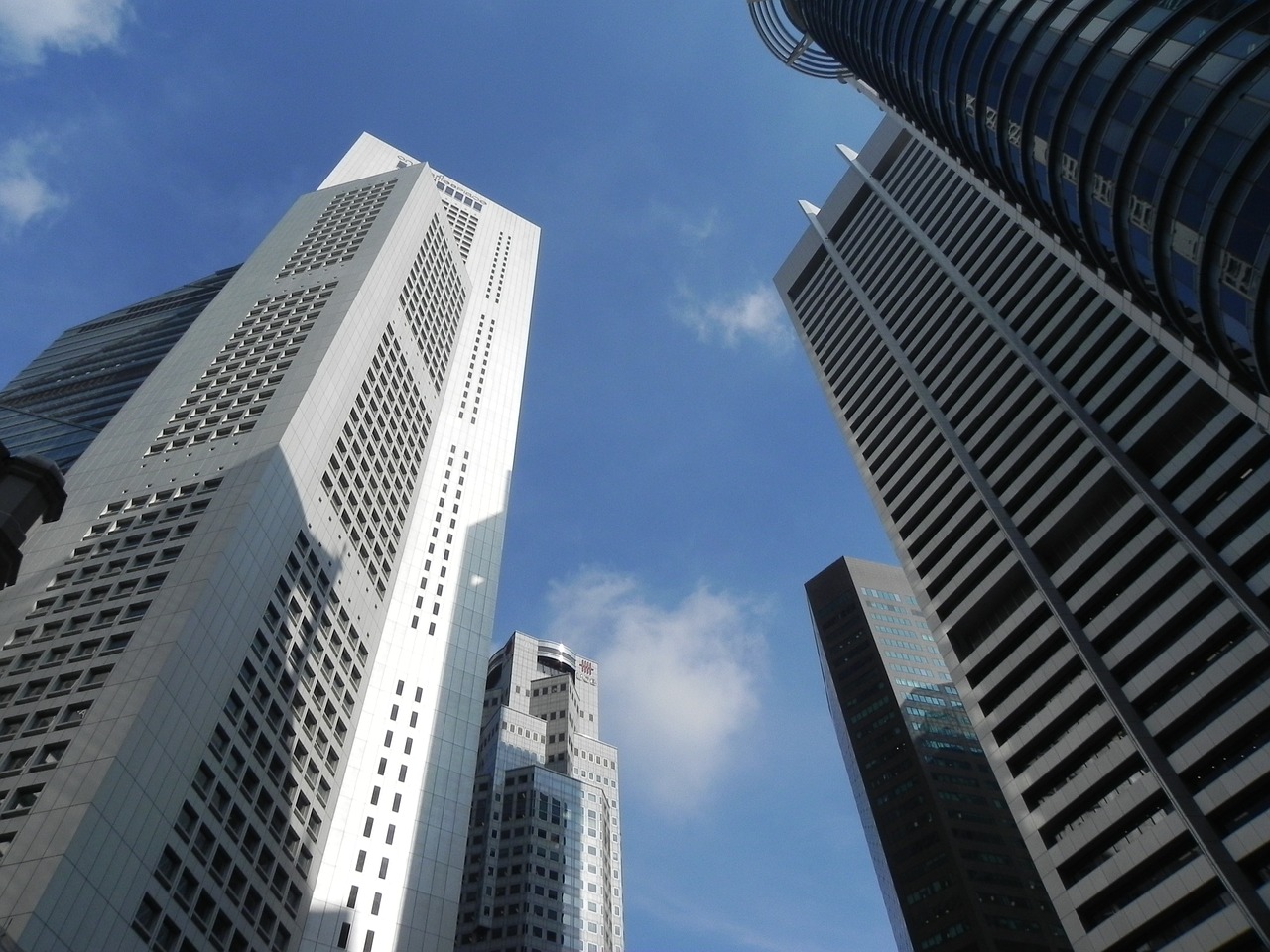 raffles place asia singapore free photo