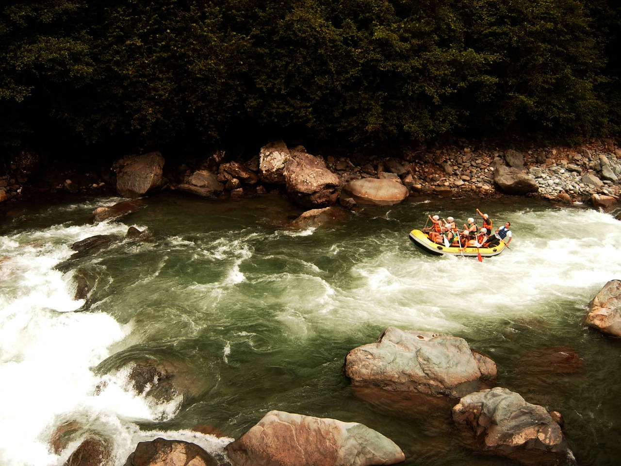 rafting rapids stream free photo