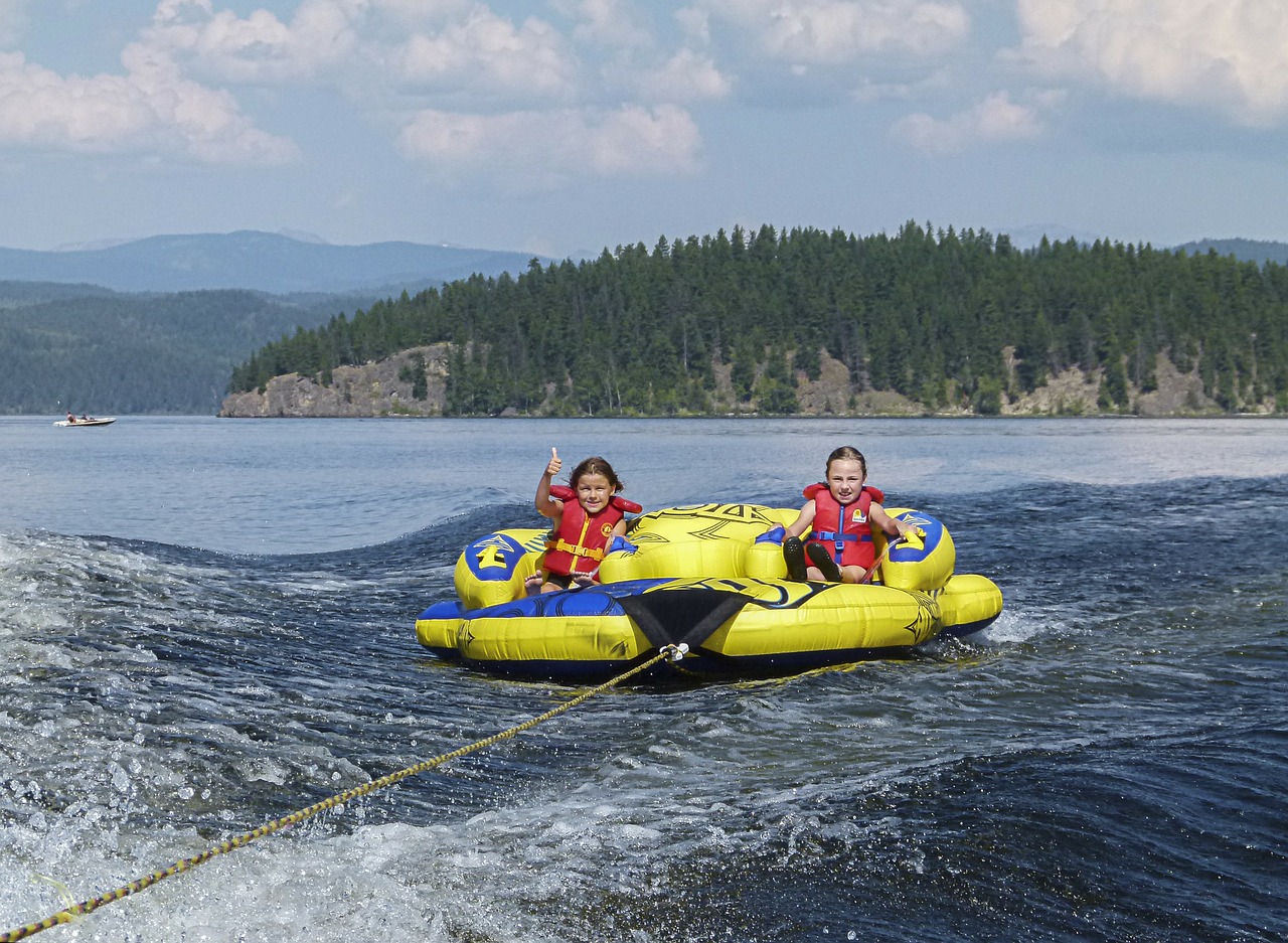 rafting kids inner tube free photo