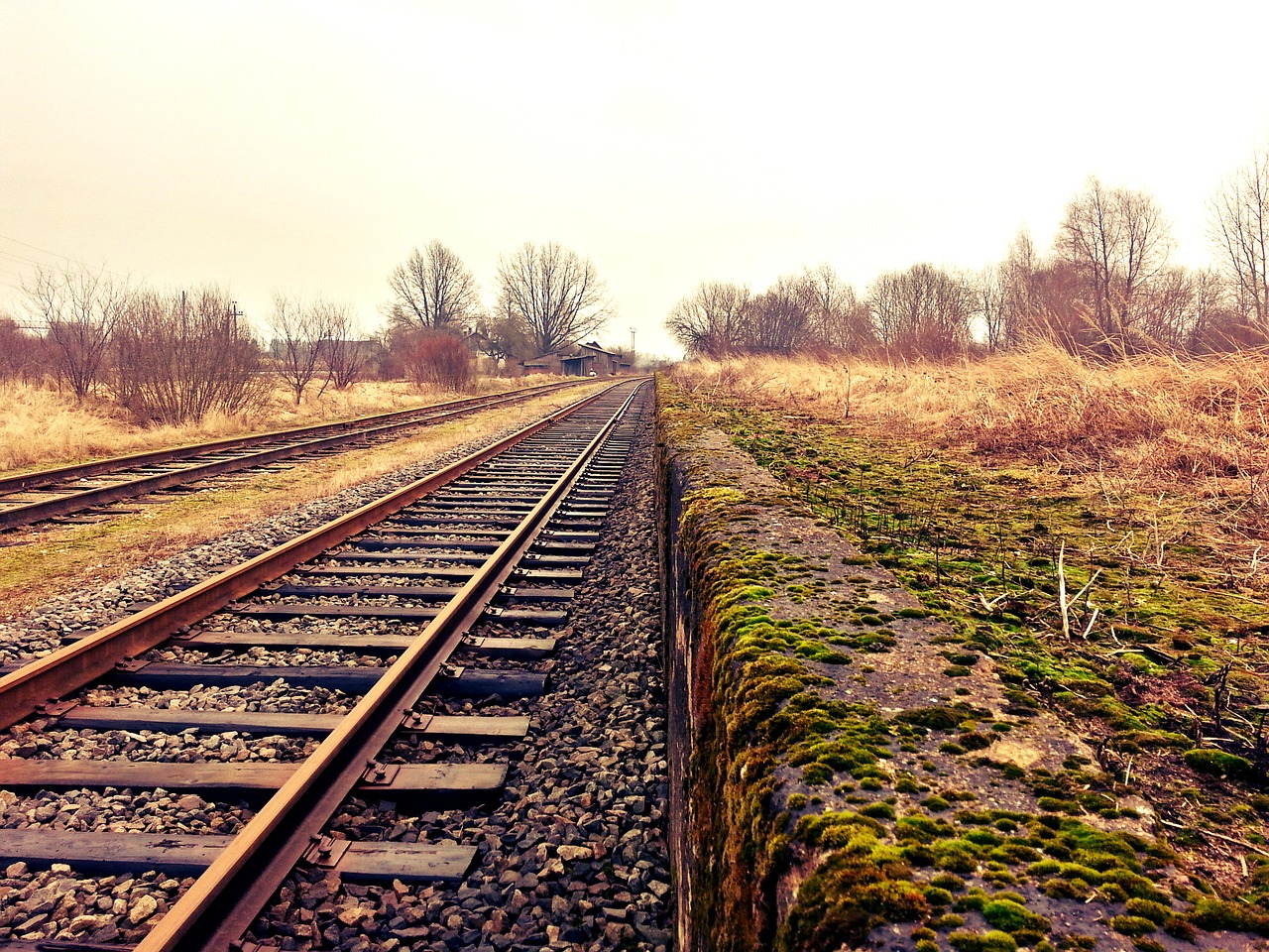 rail railway train tracks free photo