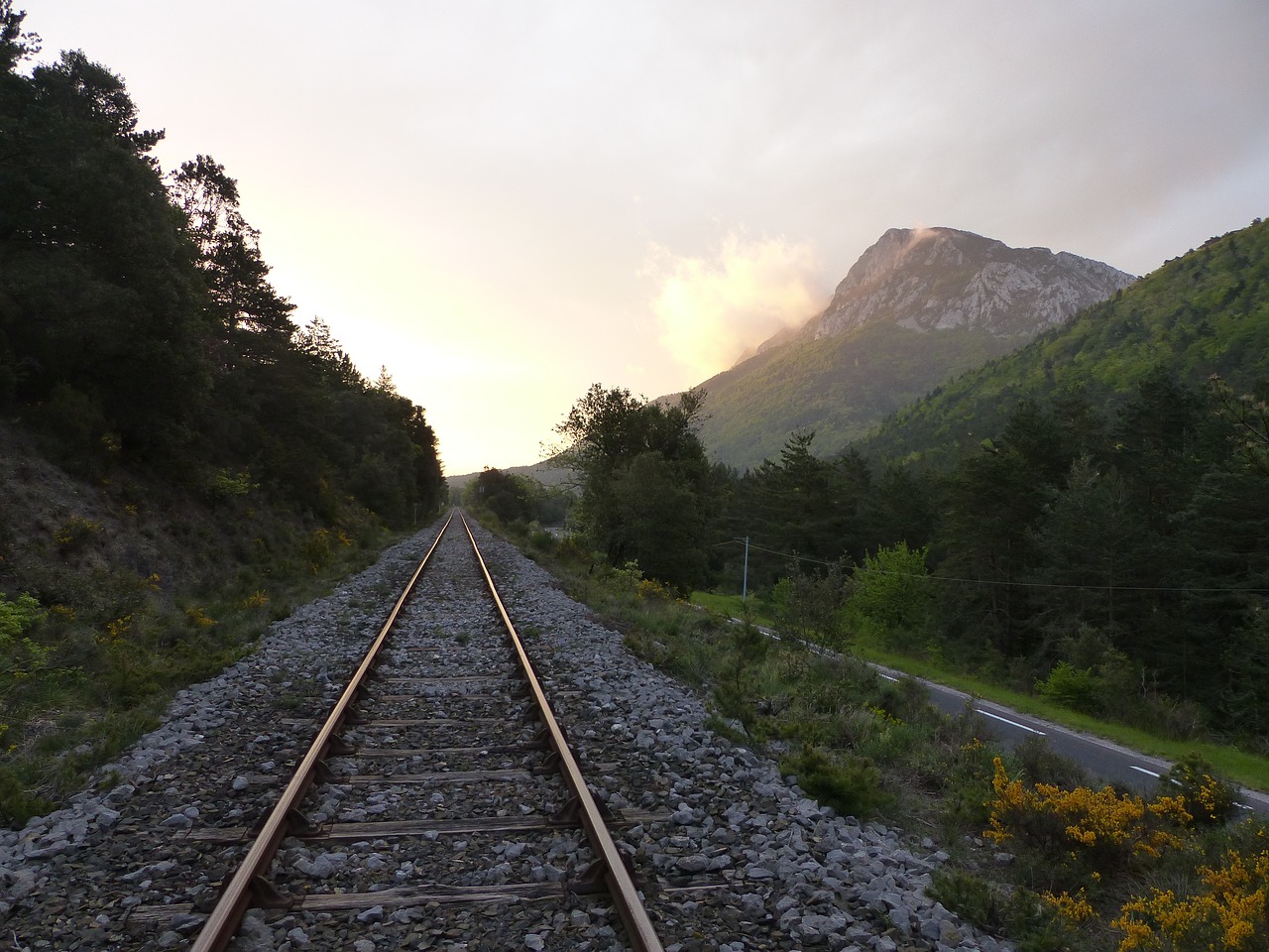 rail rails track free photo