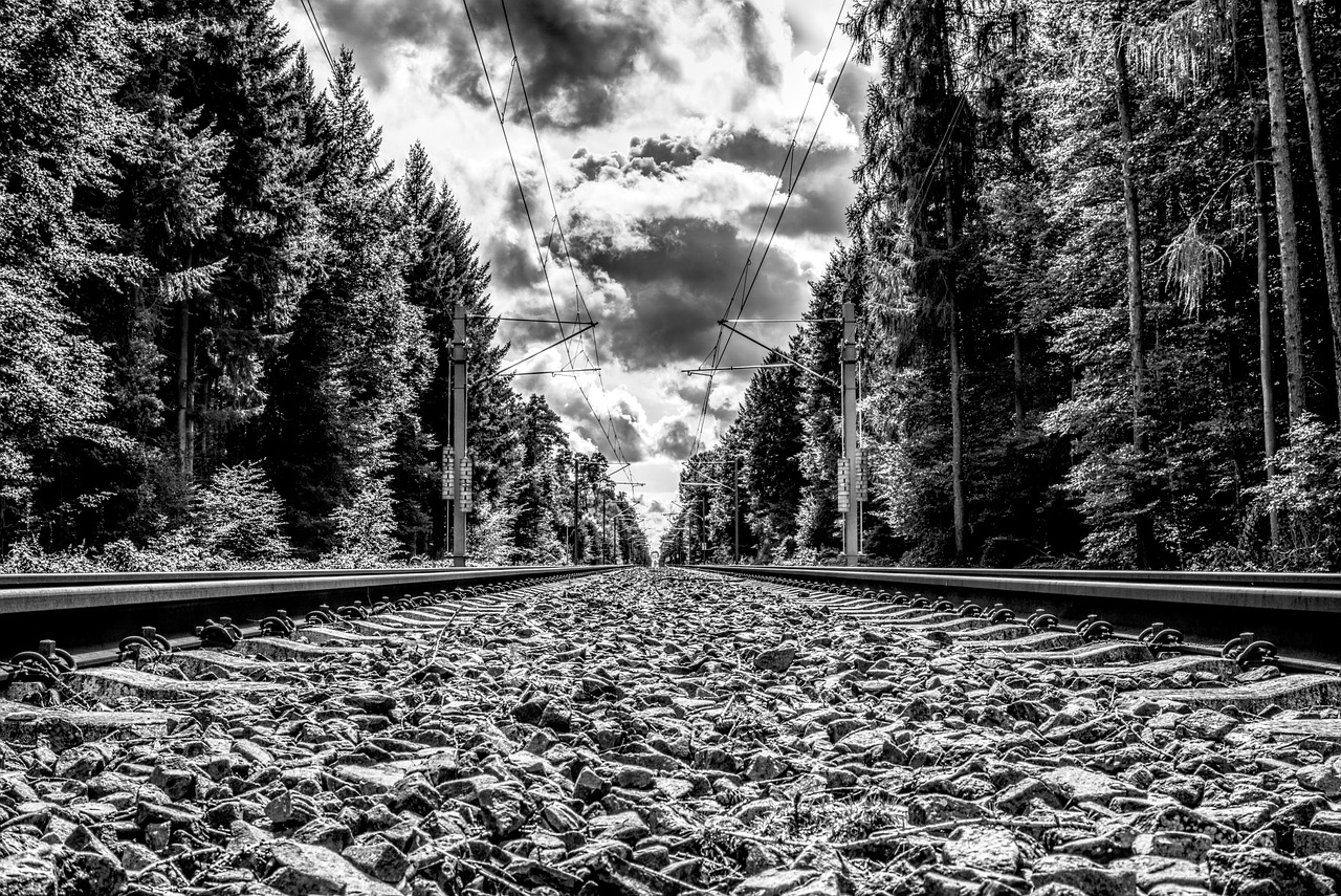 rail track railway free photo