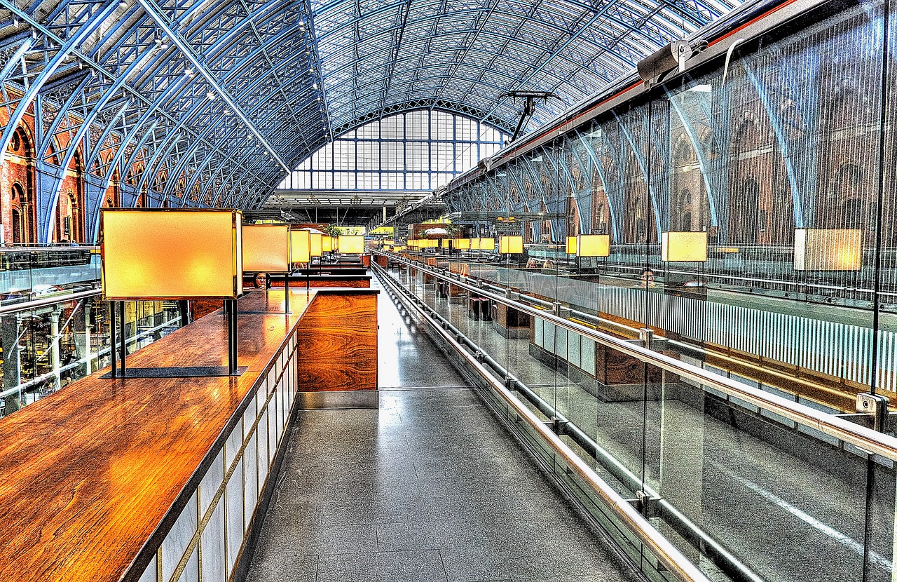 rail station railway platform free photo