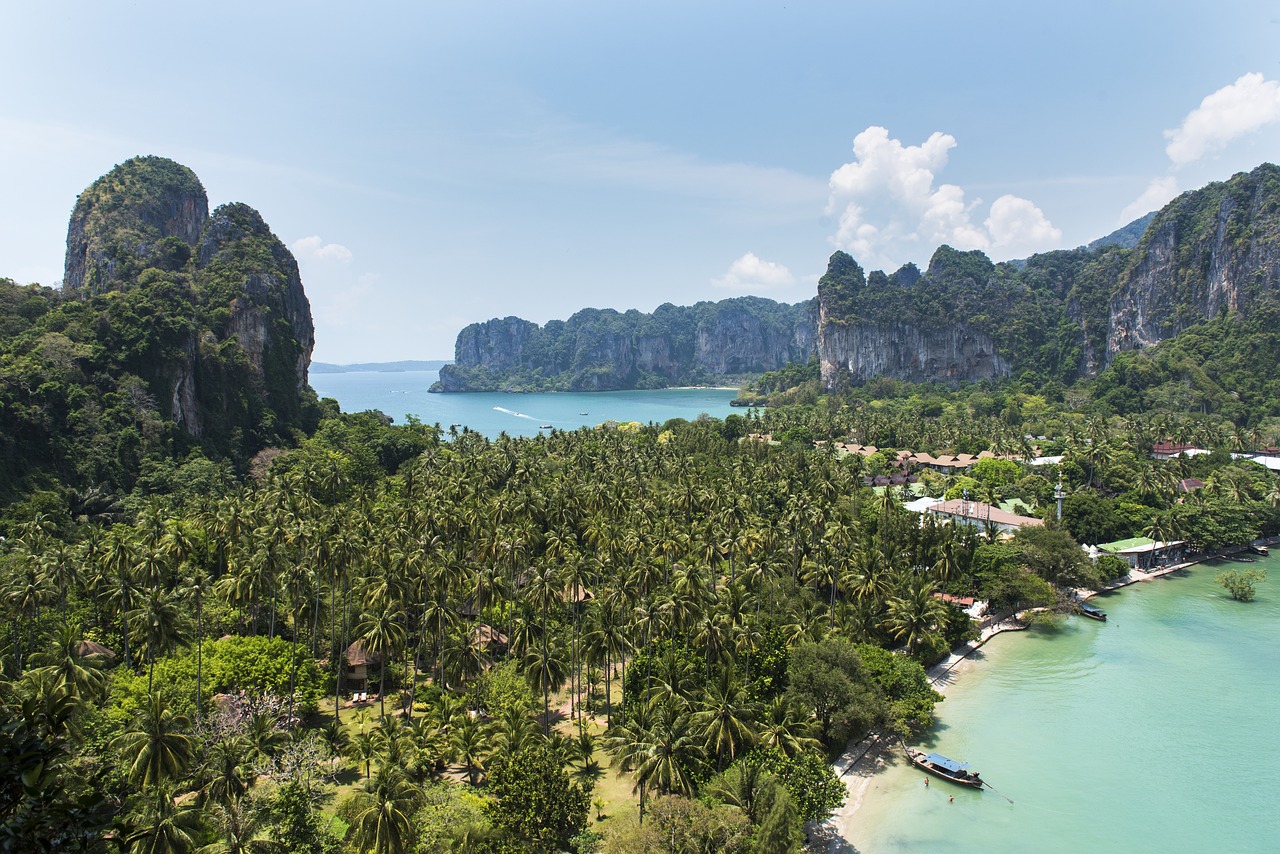 railay bay krabi thailand thai free photo