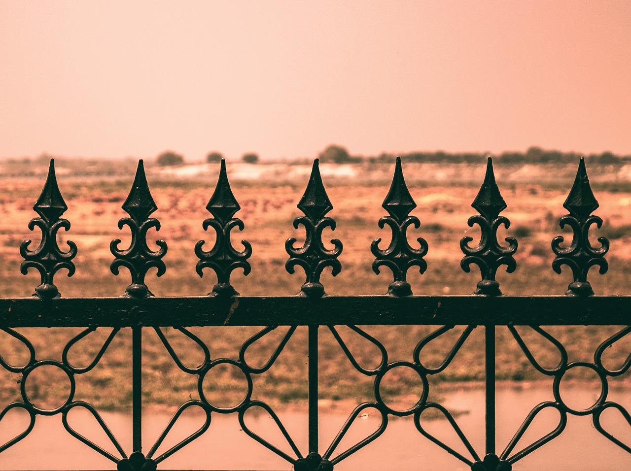 railing fencing symmetry free photo