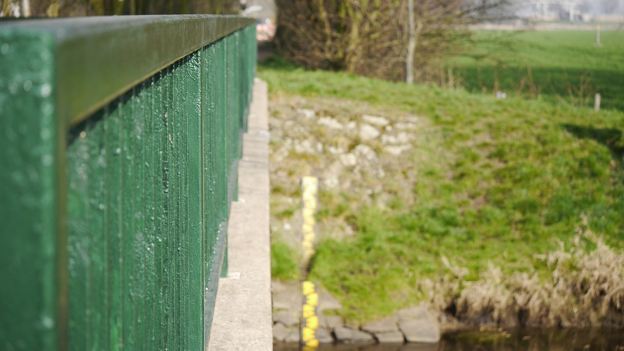 railing bridge grid free photo