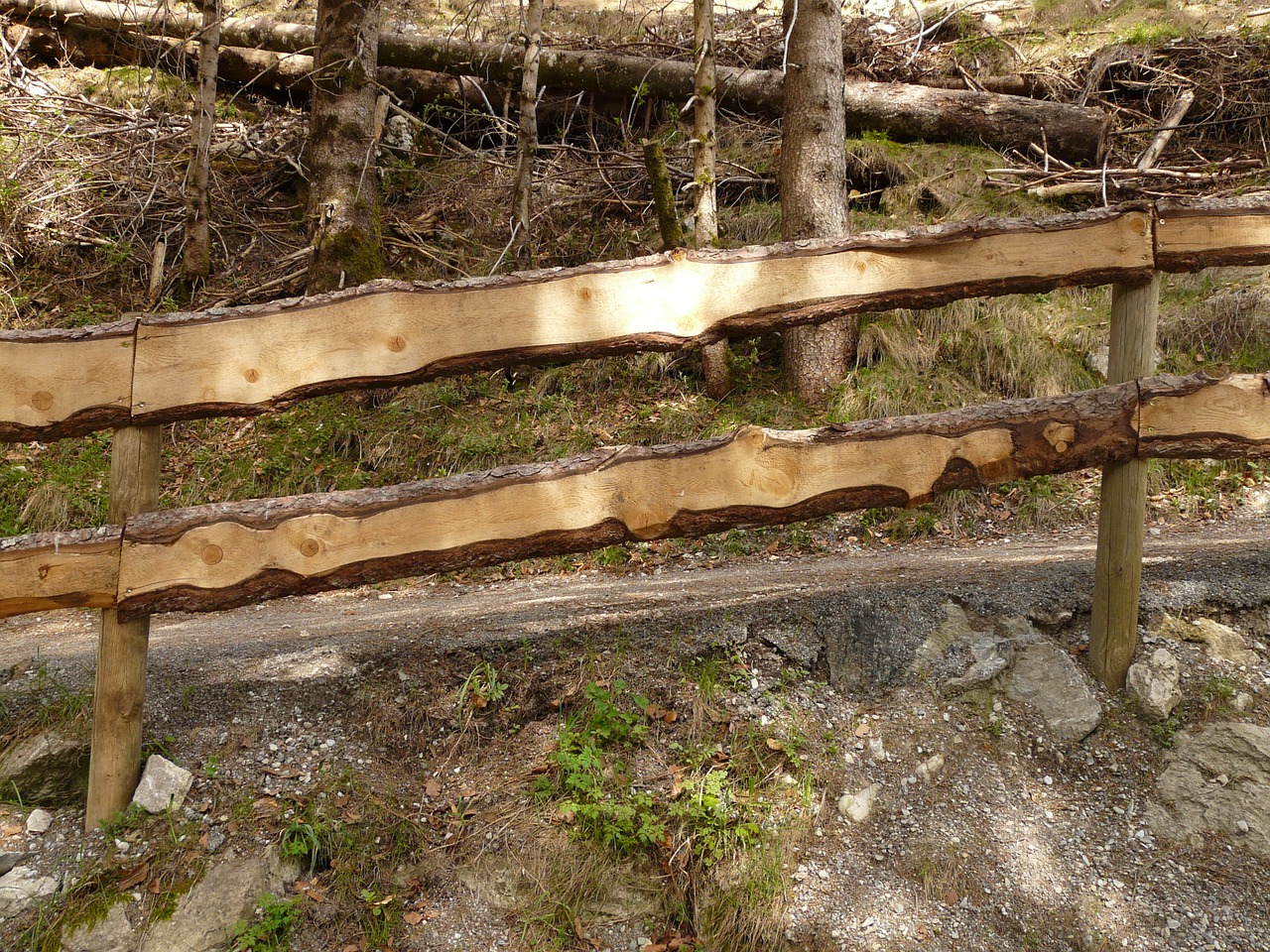 railing wood battens free photo