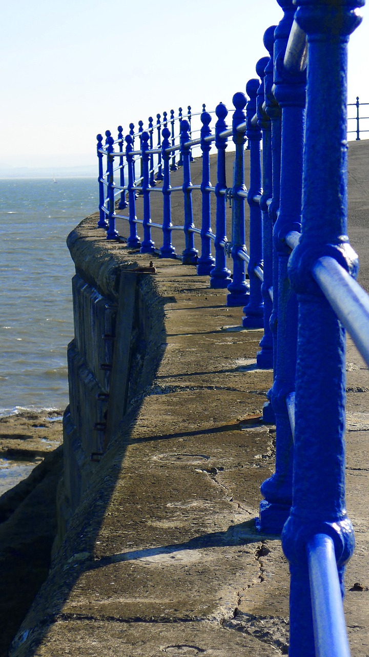 railings blue architecture free photo