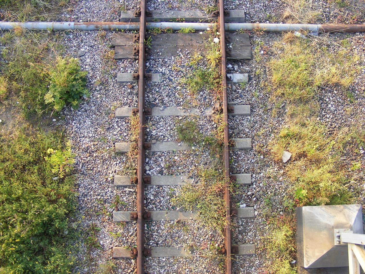 railroad rusty track free photo