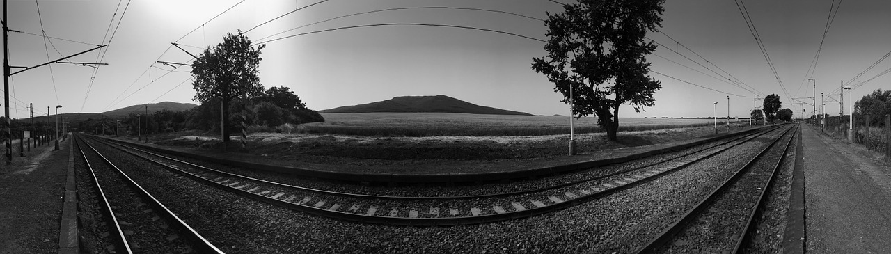 railroad panorama railway free photo